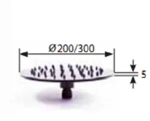 ראש טוש נירוסטה עגול 20 ס"מ שחור/לבן DPG2501B/W שוני SHONY