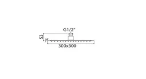 ראש טוש פלסמה דקיק 30*30 ס”מ סדרת קלאס כרום DPG2006 שוני SHONY