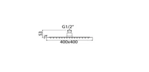 ראש טוש פלסמה דקיק 40*40 ס”מ סדרת קלאס כרום DPG2002 שוני SHONY