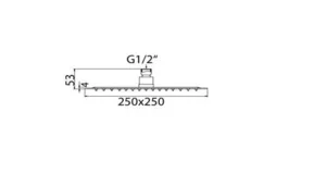 ראש טוש פלסמה דקיק מרובע 25*25 ס”מ סדרת קלאס כרום DPG2008 שוני SHONY