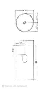 כיור אבן עגול עומד לבן 90508 שוני SHONY