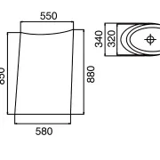 כיור אבן עומד אליפטי 90530 שוני SHONY