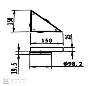 מערכת ניקוז משולש 150*150 ללא כיסוי QSG1029 שוני SHONY