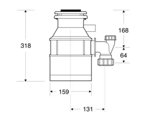טוחן אשפה 0.55 כוח סוס דגם 46-2 made in USA שוני SHONY