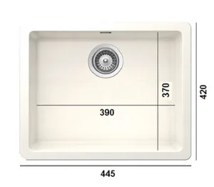 כיור מטבח אקווטופ דגם סוהו קומפקט N-100S תוצרת גרמניה 42X44.5X20 ס"מ AQUATOP