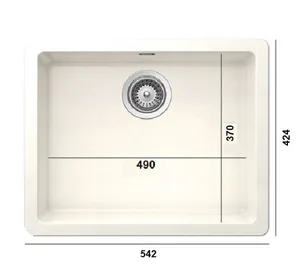 כיור מטבח אקווטופ דגם סוהו N-100 תוצרת גרמניה 42.4X54.2X20 ס"מ AQUATOP