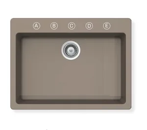 כיור מטבח דגם וגאס קריסטדור גרין ליין תוצרת גרמניה 52X69X22 ס"מ AQUATOP