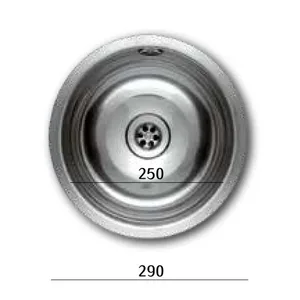 כיור נירוסטה דגם ריו למטבח 29 ס"מ התקנה שטוחה R00472 גומא