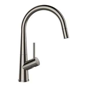 ברז מטבח נשלף פיה מסתובבת נירוסטה מוברשת - קונוס 528120EDM גומא