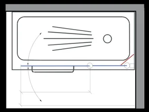אמבטיון 120 SELAQUA - סלע אקווה דופן קבועה ודלת IN/OUT שחור BATH2806 פורום