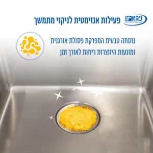 קצף פלא חומר ניקוי יסודי בריח לימוני לטוחן אשפה 153290 ניגא