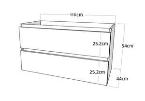 ארון תלוי 120/45 ס"מ דגם איימי ניגא