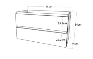 ארון תלוי 100/45 ס"מ דגם איימי ניגא