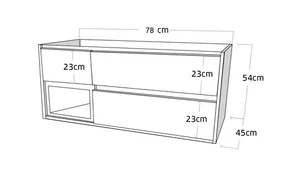 ארון תלוי 80/45 ס"מ דגם נועם ניגא