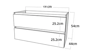 ארון תלוי 140/45 ס"מ דגם איימי פלוס ניגא