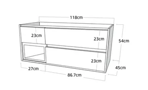ארון תלוי 120/45 ס"מ דגם נועם ניגא
