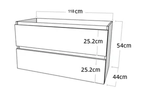 ארון תלוי 120/45 ס"מ דגם איימי פלוס ניגא