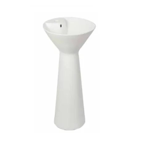 כיור חרס עומד 43.5X43.5 ס"מ ללא חור לברז לבן מט 9609MWL סיוון אופיר