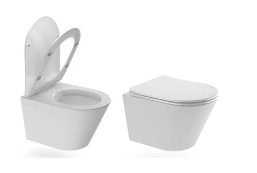 אסלה חרס תלויה 48X36X36 ס"מ דגם טורנדו - TORNADO לבן מט TO2MW סיוון אופיר