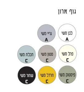 ארון עומד דגם קיריוס - KIRIOUS עומק 47 ס"מ עם כיור סקיני חרס לבן 62 ס"מ סניטק