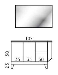 ארון תחתון דגם סקופיה - SKOPYA עם משטח בוצ'ר 102 ס"מ סניטק