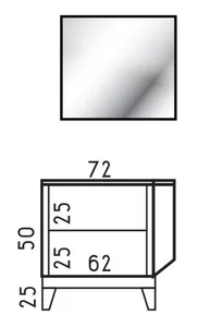 ארון תחתון דגם סיטרוס - CITRUS עם משטח בוצ'ר 72 ס"מ סניטק