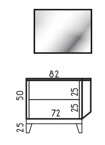 ארון תחתון דגם לורי - LORY עם משטח בוצ'ר 82 ס"מ סניטק