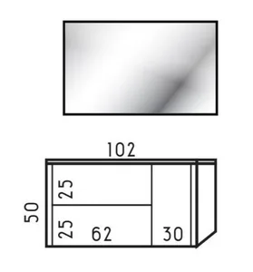 ארון תלוי דגם דקס - DAX עם כיור סקיני חרס לבן 102 ס"מ סניטק