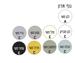 ארון תלוי דגם פרדי - FREDDY עומק 40 ס"מ עם כיור רובי חרס לבן 102 ס"מ סניטק