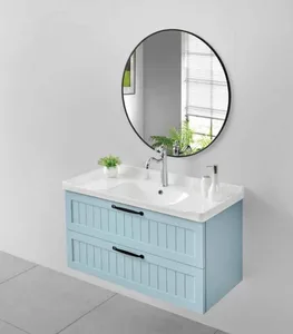 ארון תלוי דגם וויליאם - WILLIAM עומק 40 ס"מ עם כיור רובי חרס לבן 122 ס"מ סניטק