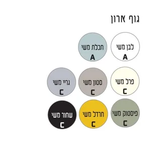 ארון תלוי דגם וויליאם - WILLIAM עומק 40 ס"מ עם כיור רובי חרס לבן 122 ס"מ סניטק