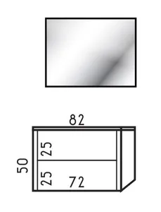 ארון תלוי דגם נירוולי - NIRVALI עומק 40 ס"מ עם כיור רובי חרס לבן 82 ס"מ סניטק