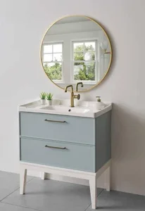 ארון תחתון דגם סבסטיאן - SEBASTIAN עם כיור סקיני חרס לבן 122 ס"מ סניטק