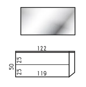 ארון תלוי דגם רימקס - REMAX עומק 40 ס"מ עם כיור רובי חרס לבן 122 ס"מ סניטק