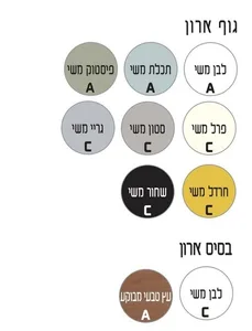 ארון תחתון דגם פסקל - PASCAL עם משטח בוצ'ר 62 ס"מ סניטק