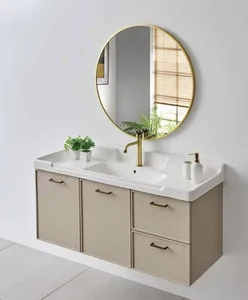 ארון תלוי דגם ולנטינו - VALENTINO עומק 40 ס"מ עם כיור רובי חרס לבן 102 ס"מ סניטק