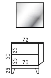 ארון תחתון דגם פסקל - PASCAL עם משטח עליון קוריאן לבן מט 72 ס"מ סניטק