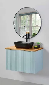 ארון תלוי דגם דומוס - DOMUS עומק 47 ס"מ עם כיור סקיני חרס לבן 72 ס"מ סניטק