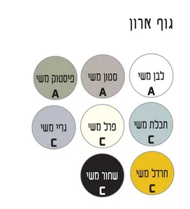 ארון תלוי דגם קוסטה - COSTA עומק 40 ס"מ עם כיור רובי חרס לבן 122 ס"מ סניטק