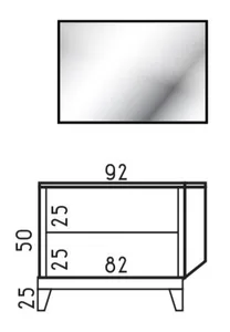 ארון תחתון דגם סיטרוס - CITRUS עם משטח עליון קוריאן לבן מט 92 ס"מ סניטק