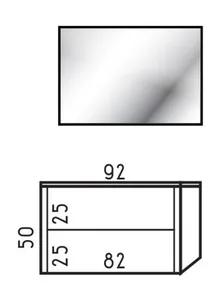 ארון תלוי דגם נירוולי - NIRVALI עומק 47 ס"מ עם כיור סקיני חרס לבן 92 ס"מ סניטק