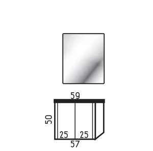 ארון תלוי דגם גיאה - GEA עומק 29 ס"מ עם כיור נורית/בוטיק צבעוני או לבן מט 59 ס"מ סניטק