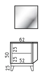 ארון תחתון דגם סיטרוס - CITRUS עם משטח עליון קוריאן לבן מט 62 ס"מ סניטק
