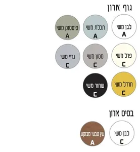 ארון תחתון דגם סבסטיאן - SEBASTIAN עם כיור סקיני חרס לבן 62 ס"מ סניטק