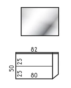 ארון תלוי דגם לוטן - LOTAN עומק 47 ס"מ עם כיור סקיני חרס לבן 82 ס"מ סניטק