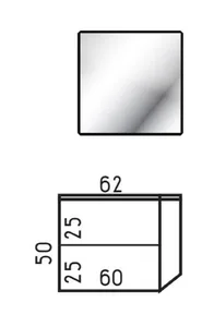 ארון תלוי דגם רנגלר - RENGLER עומק 47 ס"מ עם כיור סקיני חרס לבן 62 ס"מ סניטק