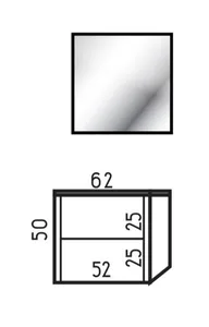 ארון תלוי דגם סרנו - SARNO עומק 40 ס"מ עם כיור רובי חרס לבן 62 ס"מ סניטק