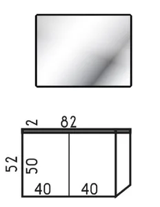 ארון תלוי דגם דומוס - DOMUS עומק 36 ס"מ עם כיור טוי חרס לבן 82 ס"מ סניטק
