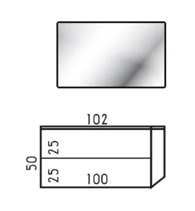ארון תלוי דגם גאלה - GALLA עומק 47 ס"מ עם כיור סקיני חרס לבן 102 ס"מ סניטק