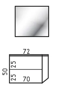 ארון תלוי דגם בלאן - BLAN עומק 47 ס"מ עם כיור סקיני חרס לבן 72 ס"מ סניטק